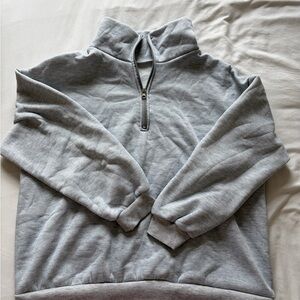 Gray Half-Zip Men's Sweater